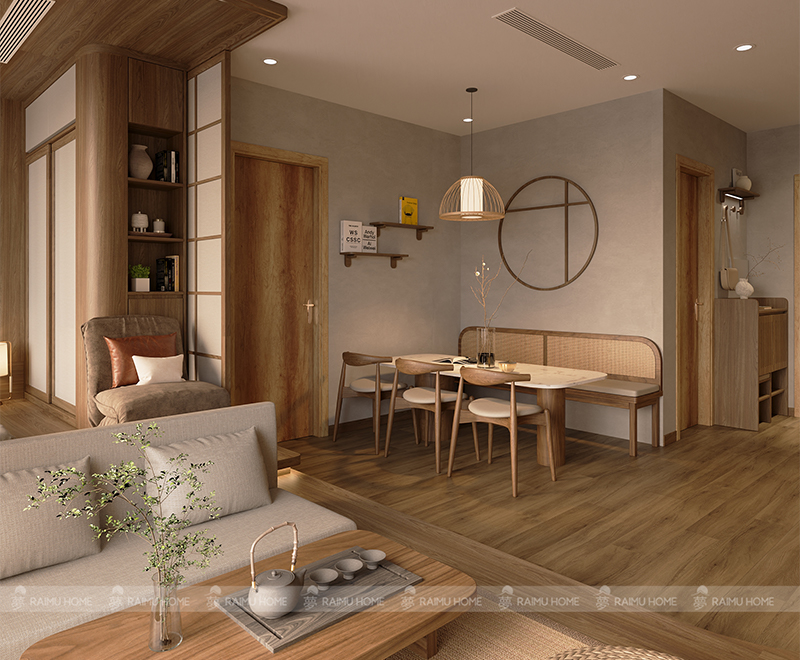 thiết kế nội thất chung cư swan lake onsen ecopark l2 2 ngủ
